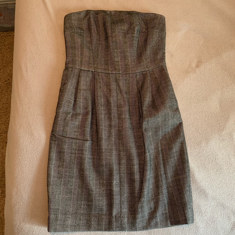 Herringbone Express Strapless Dress